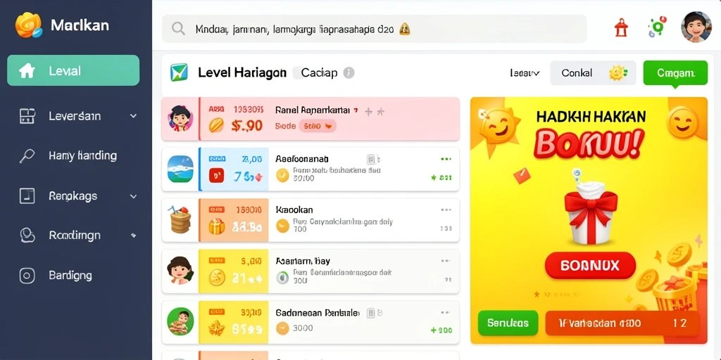 Tampilan awal aplikasi BPO777 yang menarik.